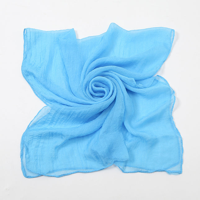 New Pure Color 30D Chiffon Silk Scarf, Fashionable Oversized Chiffon Beach Towel, Travel Sun Protection Gauze Scarf, Spot Wholesale