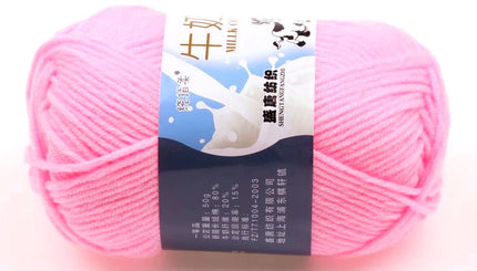 Five-Strand Milk Cotton Wool Ball Wholesale Medium Thick Thread Crochet Doll Shoes Scarf Handmade DIY Knitting Material Package