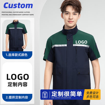 Summer Anti-Static Work Clothes Petrochina Refueling Employee Uniforms Petrochina China Energy Gas Station Thin Work Clothes