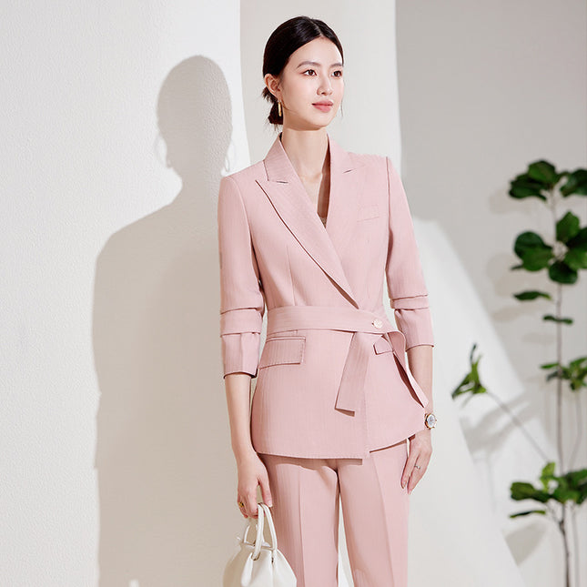 Cross-border Suit suit Women's Spring and Autumn Business Wear Temperament High-end Goddess Fan Leisure Commuter Dress Suit Work Clothes