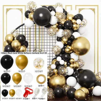 Cross-Border Amazon Balloon Chain Set Pink Opening Balloon Arch Garland Birthday Wedding Party Decoration