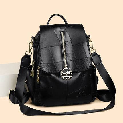 Women's Backpack 2025 New Women's Backpack Fashionable and Versatile Splicing Large Capacity Trendyy Casual Travel Bag