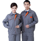 Work clothes gray orange block set / Work clothes 160/s