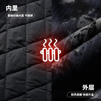Autumn and Winter Tactical Camouflage Cotton Jacket Men's Cotton Jacket Jacket Cotton Jacket Hooded Jacket Thickeneded Work Clothes Outdoor