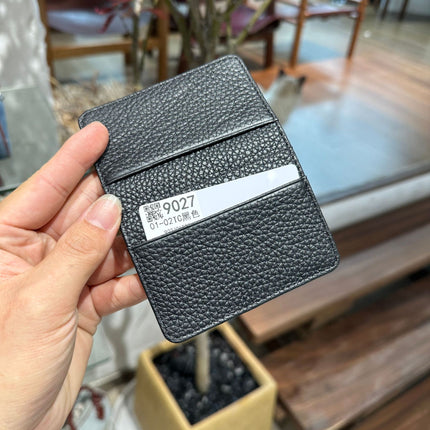Cross-Border Foreign Trade New Genuine Leather Multi-Ring Binder Mirror Window Small Card Holder First Layer Cowhide Card Bag Document Storage Card Album Card Holder