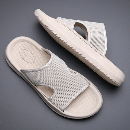 Sandals Men's New Summer Mesh Breathable Non-Slip Sandals Ultra-Light Thick Sole Heightening Sports and Leisure Beach Shoes