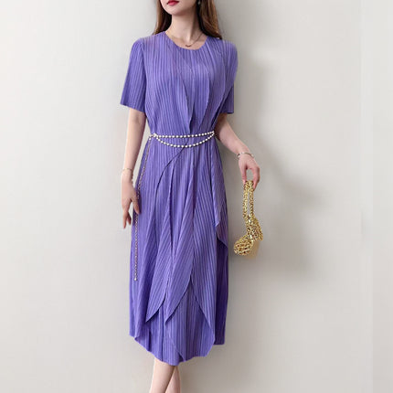 Tea Break French dress Summer Women's High-end Sense Slimming Slight Fat Skirt Shenzhen Nanyou High-end Women's Foreign Trade