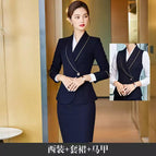 Suit + vest + skirt / S