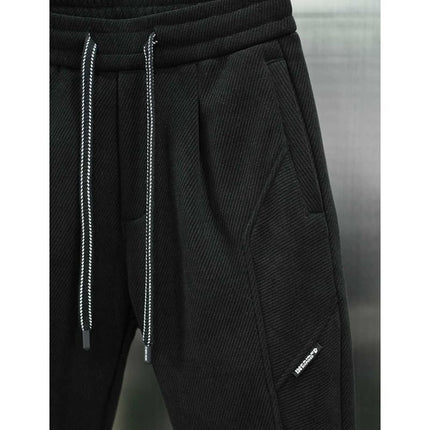 Spring and Autumn Fashion All-match Casual Pants Men's Slim-fit Trendy Leg-toe Sports Pants Personalized Ins Stitching Leggings