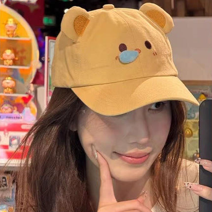Factory in stock cute cute slug bear puppy pig baseball cap face small big brim cap wholesale