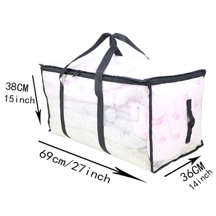 Cross-border pe portable transparent woven bag moving large capacity storage bag cotton quilt storage bag luggage bag packing bag