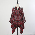 Slit scarf-burgundy