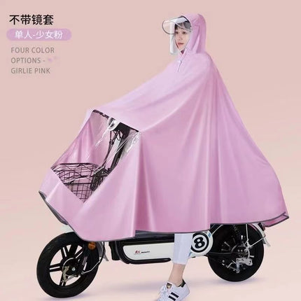 [New Listing] Raincoat Electric Car Motorcycle Increased Thickening and Long Anti-Rainstorm Double Riding Poncho