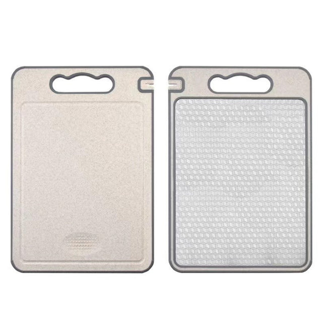 Amazon Cross-border Explosions Stainless Steel Wheat Straw Double-sided Cutting Board Thickened Anti-skid Cutting Board Cutting Board Source Factory