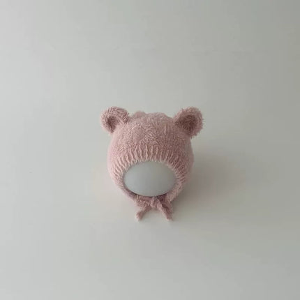 Cold-proof foreign-style cold hat cute warm lace solid color plush toddler hat baby autumn and winter hat baby ear protection