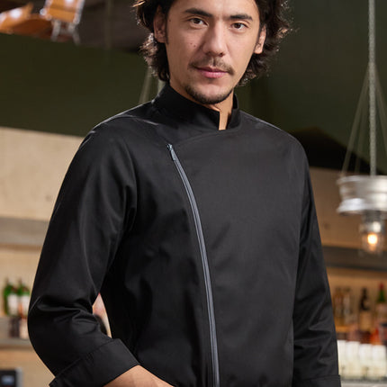 Tesme High-end Chef Work Clothes Long Sleeve Men's YKK Zipper Western Restaurant Catering Baking Hotel Kitchen