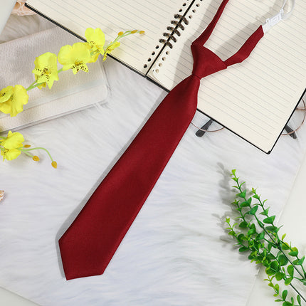 Japanese-Style Jk Tie for Women, College Style, Lazy No-Tie Black Red Student Casual Gray Small Tie Shirt Bow Tie
