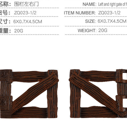 Animal Jurassic simulation farm scene sand table decoration fence large door frame dinosaur model toy