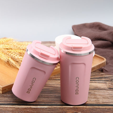 Fashionable simple double-layer vacuum stainless steel coffee cup handy cup American coffee pot portable gift pop lid cup