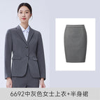 6692 medium gray women's top + skirt / S