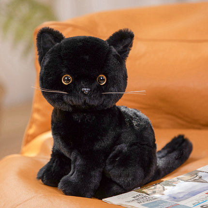 Cute Artificial Cat Doll Plush Toy Black Cat Doll White Cat Orange Cat Rag Doll Girl Birthday Gift for Kidsren