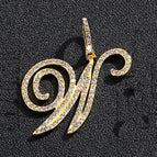 Gold single letter W