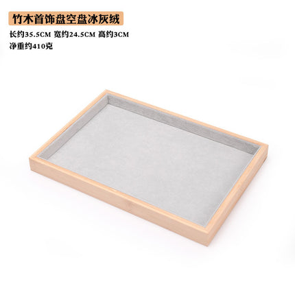 Bamboo and Wood Jewelry Tray Bracelet Mobile Phone Glasses Necklace Jewelry Counter Display Viewing Tray Jewelry Jade Display Rack