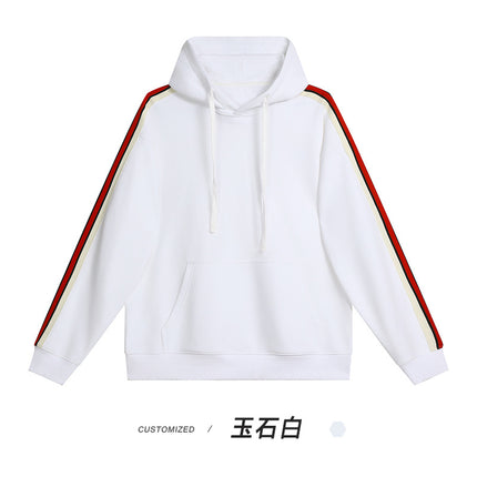 Early autumn 380g heavy pull American retro sweater men's loose casual solid color tide brand hooded couple hoodie women