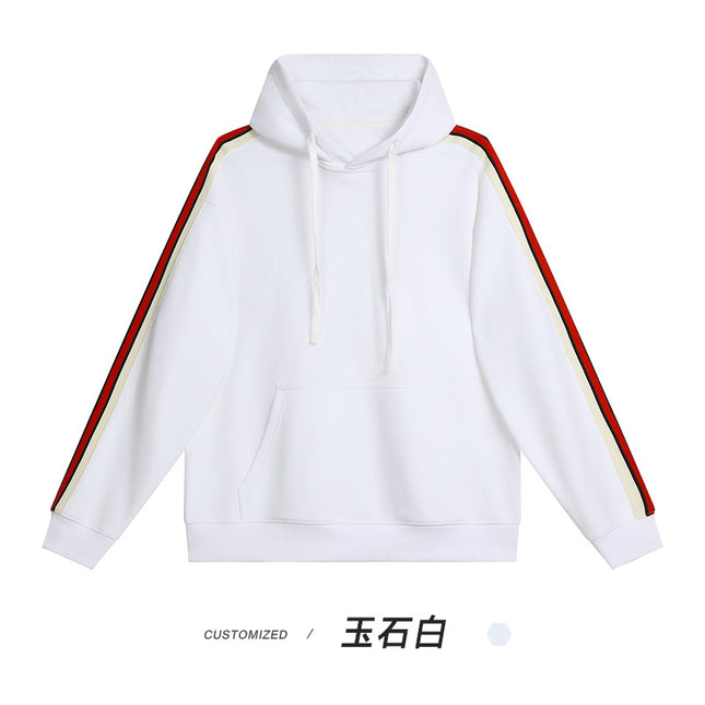 Early autumn 380g heavy pull American retro sweater men's loose casual solid color tide brand hooded couple hoodie women