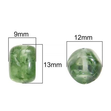 Acrylic Imitation Amber Stone Irregular Round Beads Loose Beads DIY Handmade Beaded Necklace Bracelet Material Accessories Wholesale