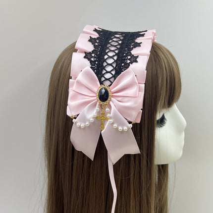 Lolita Hair Band Headwear Lolita Gothic Dark Collection Cross with Angel Handle Sweet Hair Accessories