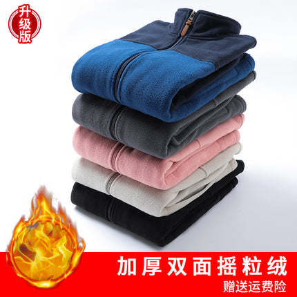 Autumn and winter outdoor stand collar fleece coat for men and women polar fleece couple sweater jacket jacket jacket liner wholesale