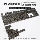 Black matte keycap with white engraved on the side, 132 keys