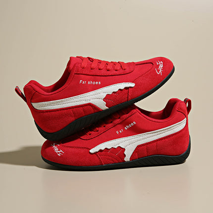 Red Racing Training Shoes for Women, New Mesh Breathable Running Shoes, Sports Casual Shoes, Apple Shoes, Leather K09