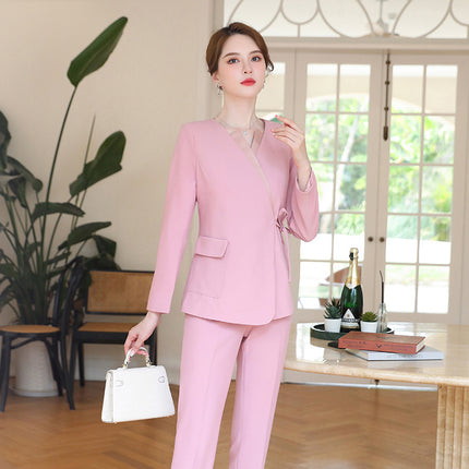 Beautician Spring and Autumn new long sleeve fashion temperament skin management Medical Beauty front desk Health Center foot bath technical work clothes