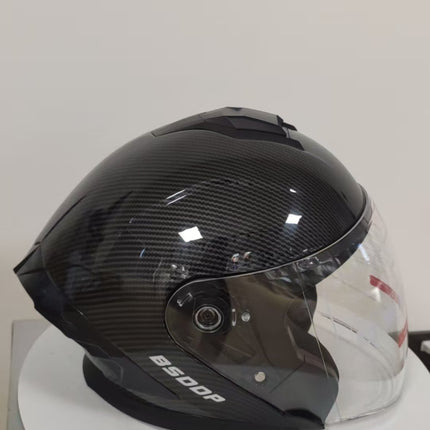 Jiarui National Trend Motorcycle Full-Face Helmet Half-Face Helmet for All Seasons Cool Riding Unisex Dot Certified
