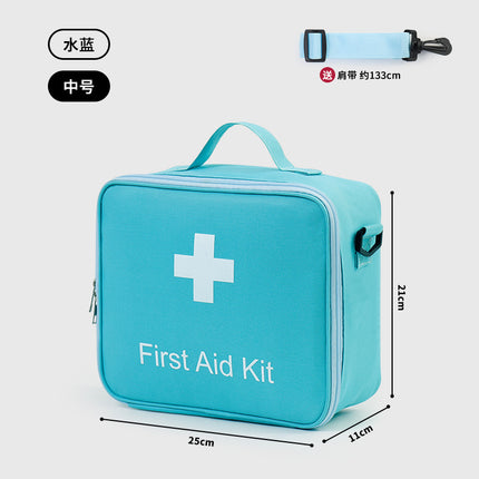 Family Medicine Box Large Capacity Crossbody First Aid Medicine Box Medical Bag Carry-on Travel Rescue Medicine Storage Bag