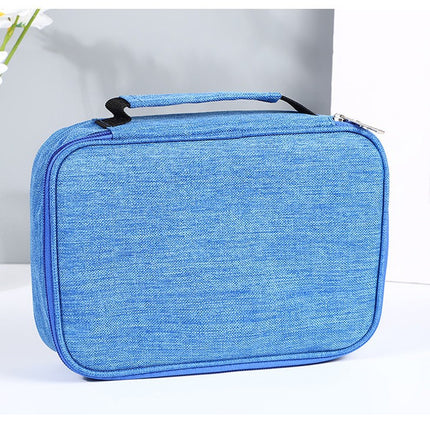 72 Hole Sketch Pen Storage Bag Amazon Hot Student Pencil Bag Three-Layer 24 Hole 48 Hole Pencil Stationery Storage Bag
