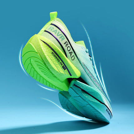 Cross-border plus size Couple Running Sports Leisure Real Explosive Carbon Plate Friction Sound Breathable Running Shoes Soft Sole Men's Shoes