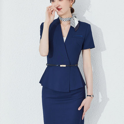 Professional suit skirt women's summer high-end elegant jewelry shop gold shop front desk workwear beauty salon overalls beautician