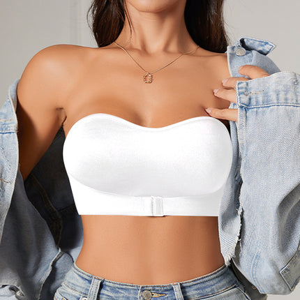 Wire-Free Seamless Strapless Push-Up Bra for Women, Same Style as Temu, Manufacturer's Skin-Friendly Bra