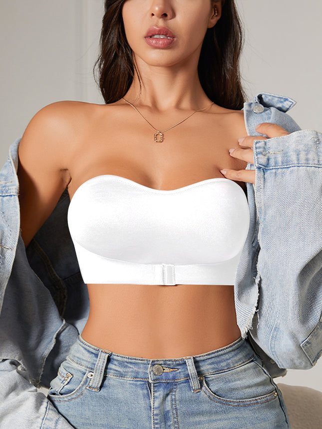 Wire-Free Seamless Strapless Push-Up Bra for Women, Same Style as Temu, Manufacturer's Skin-Friendly Bra
