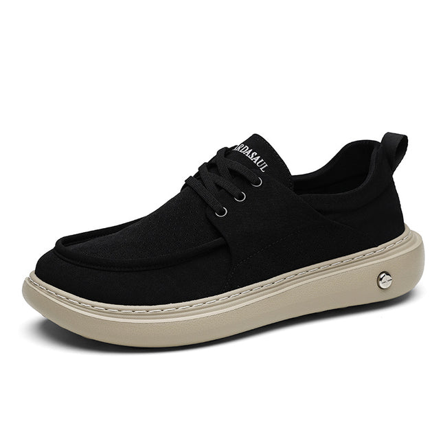 Men's Shoes 2025 Spring and Summer New Trendy Fashion Breathable Lightweight Soft Sole Thick Sole Versatile Slip-On Casual Cloth Shoes
