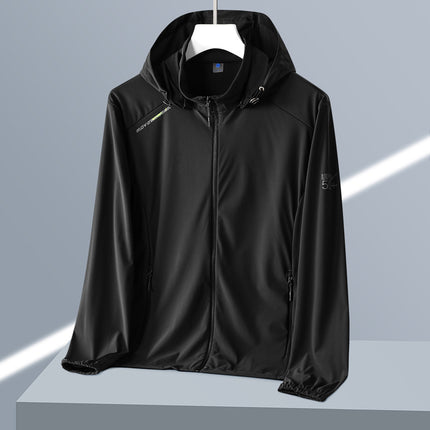 Summer New Ice Silk Quick-Drying Upf50+ Sun Protection Clothing for Women Hooded Couple Sun Protection Clothing Men's Outdoor Windbreaker Jacket