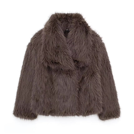 SAW AliExpress Independent Station Women's Wear European and American Style Artificial Fur Effect Short Coat 4360 240 712