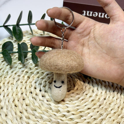 Nepalese Handmade Wool Felt Finished Vegetable and Fruit Bag Pendant Cute Bread Keychain Creative Decoration