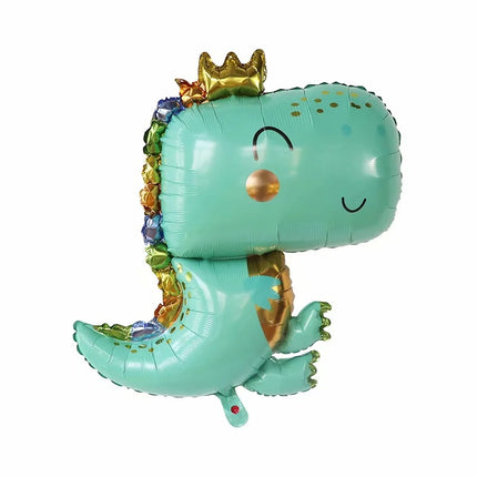 Cross-border ins new Q version dinosaur aluminum balloon cute cartoon large shaped dinosaur shape decorative balloon