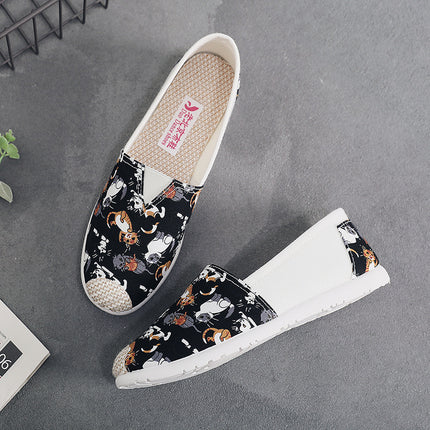 Old Beijing Cloth Shoes Women's Summer and Autumn New All-match Cyber Celebrity Non-slip Soft-soled Casual Breathable Canvas Shoes Korean Style Comfortable