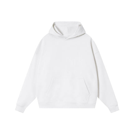 Spring and Autumn Heavy 380g Big terry Shoulder Hooded Sweater Women's American Fashion Brand Loose Solid Color All-match Couple Hoodie