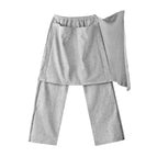Side zipper front and rear covering single layer gray / M 80 to 50kg